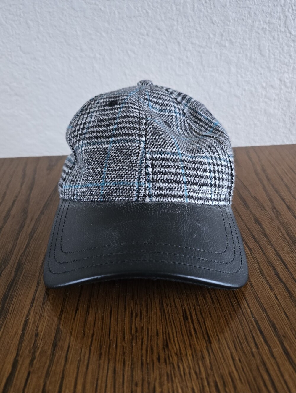 Athleta Leather And Plaid Baseball Hat